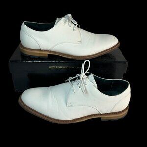 White Oxford Todd Welsh Canvas Lace-Up Shoes Size 11D